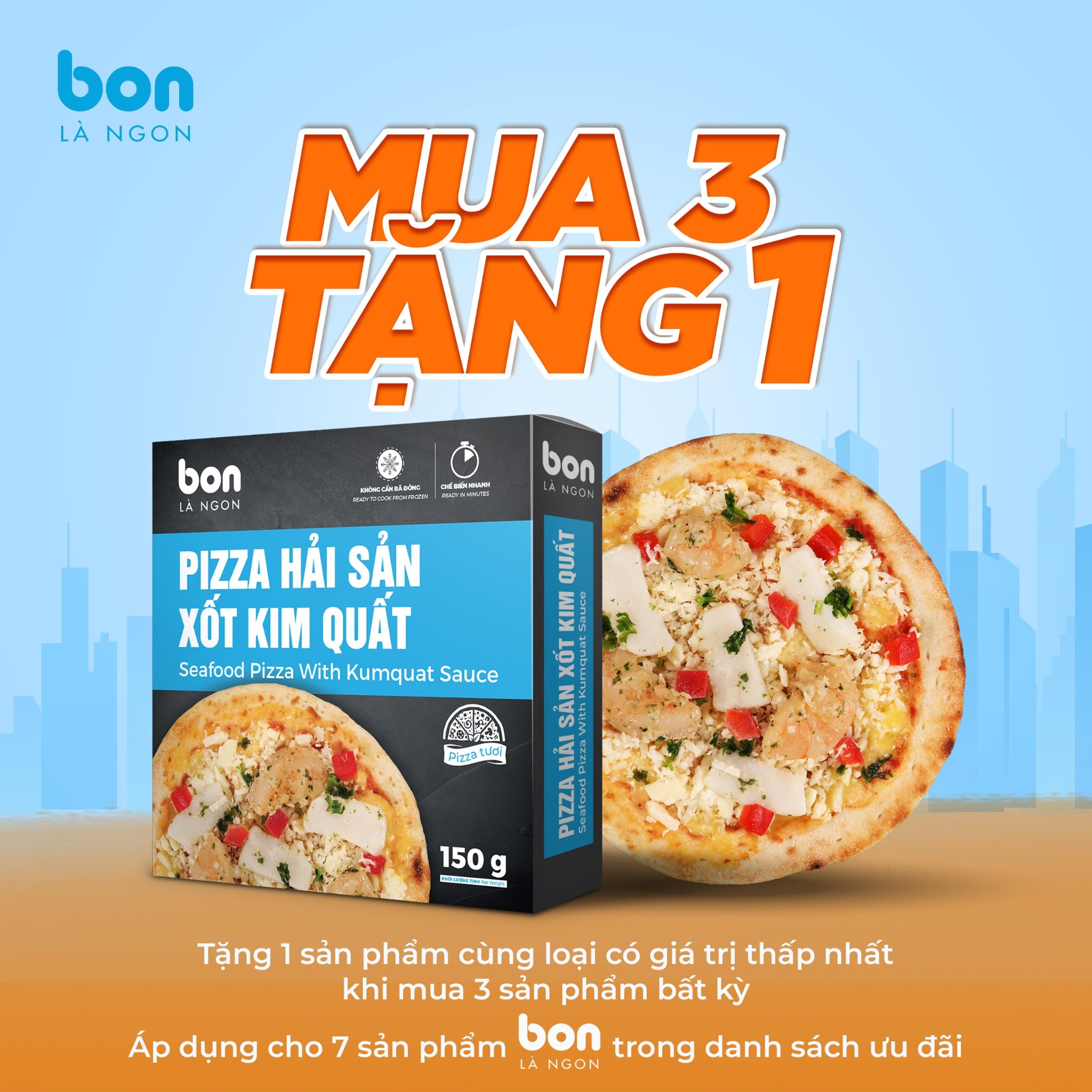 PIZZA HẢI SẢN XỐT KIM QUẤT (150G)