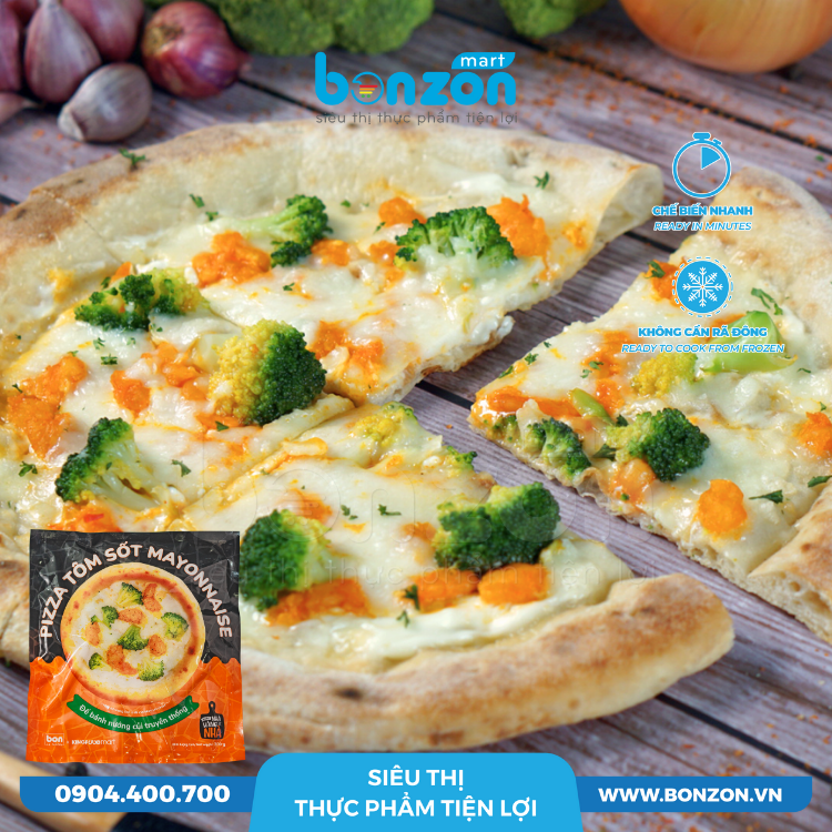 PIZZA TÔM MAYONNAISE KINGBON 18CM (200G)