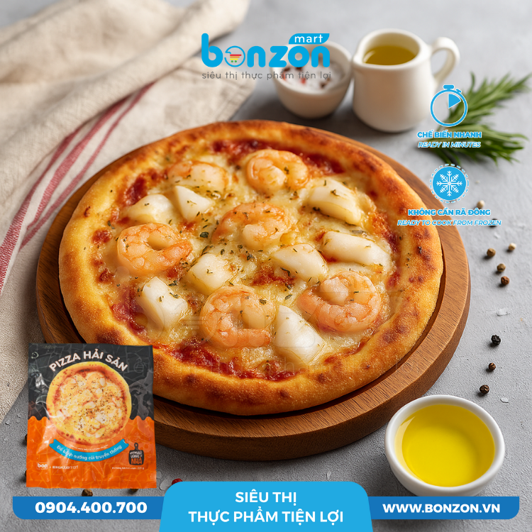PIZZA HẢI SẢN KINGBON 18CM (220G)