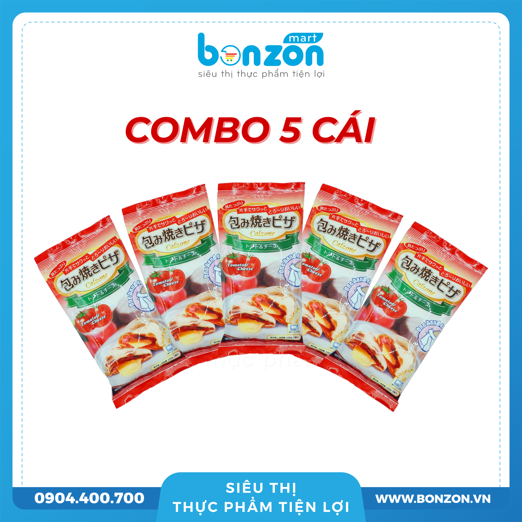 [COMBO MUA 3 TẶNG 2] _CALZONE - PIZZA GẬP NHÂN PHÔ MAI CÀ CHUA 100G
