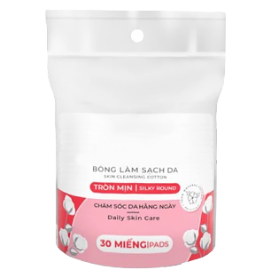  [Quà Tặng] Bông Làm Sạch Da Tròn 30 Miếng/Gói 