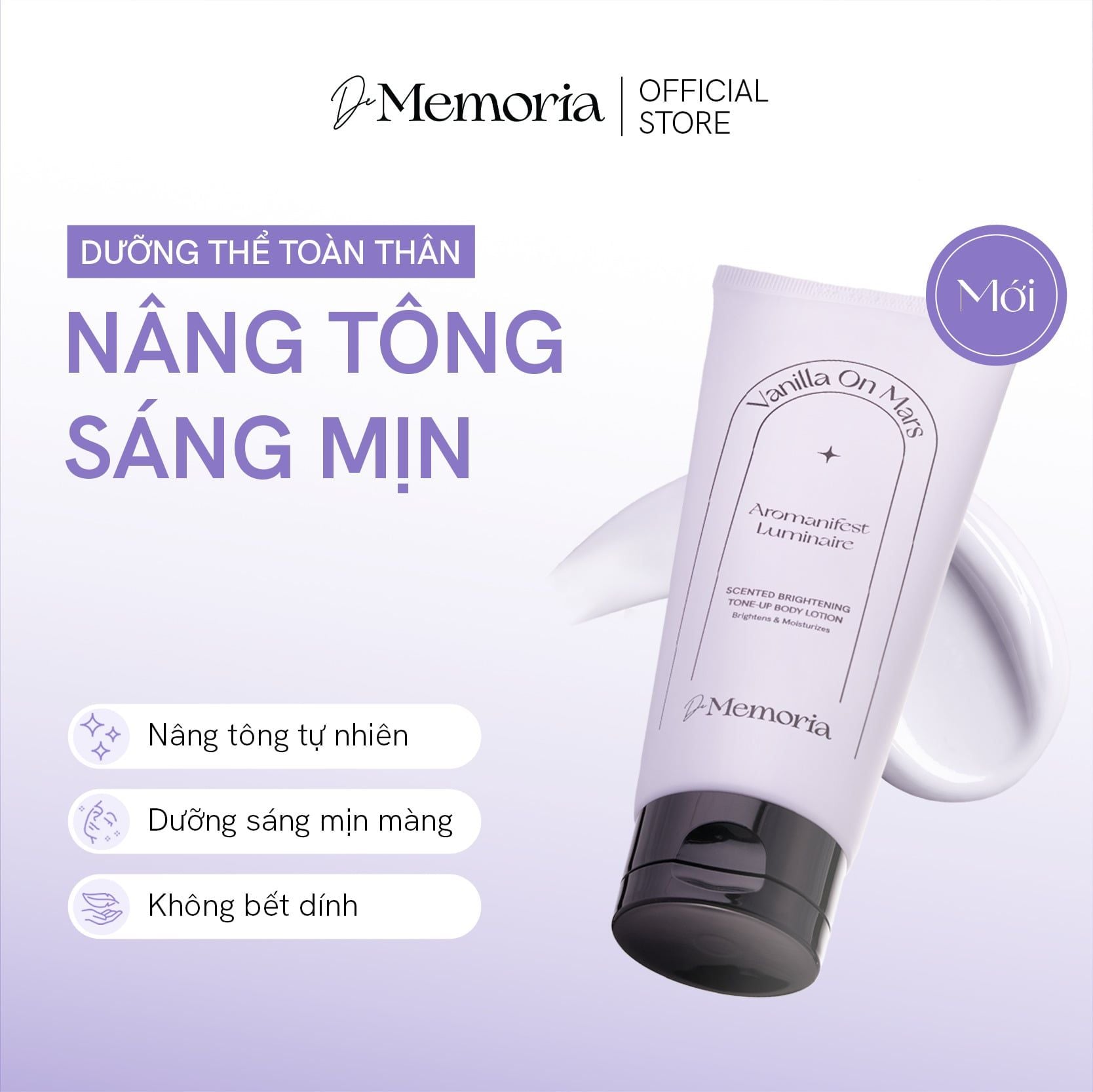  [MỚI] Sữa Dưỡng Thể Nâng Tone Sáng Da Body De Memoria Hương Nước Hoa 200ml 