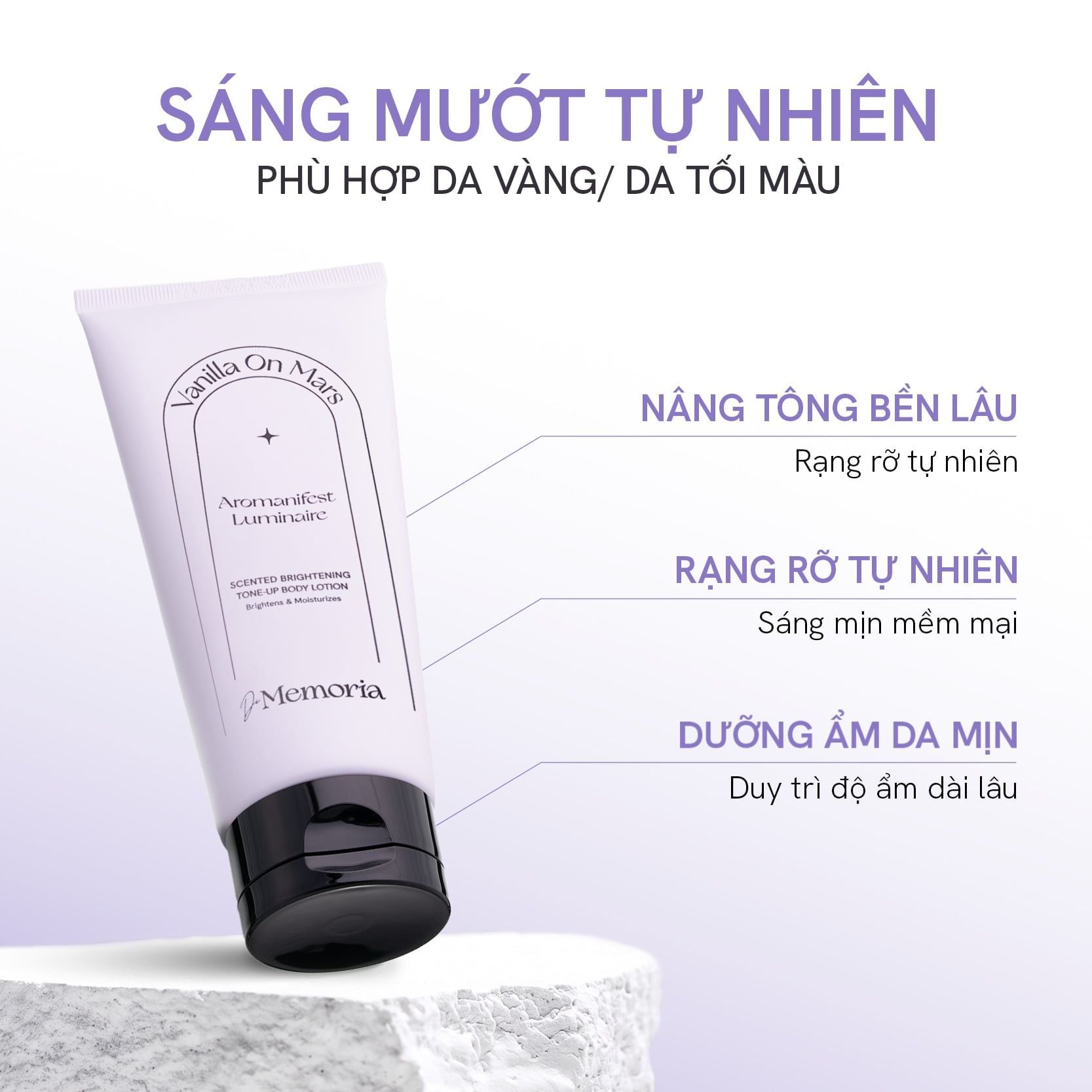  [MỚI] Sữa Dưỡng Thể Nâng Tone Sáng Da Body De Memoria Hương Nước Hoa 200ml 