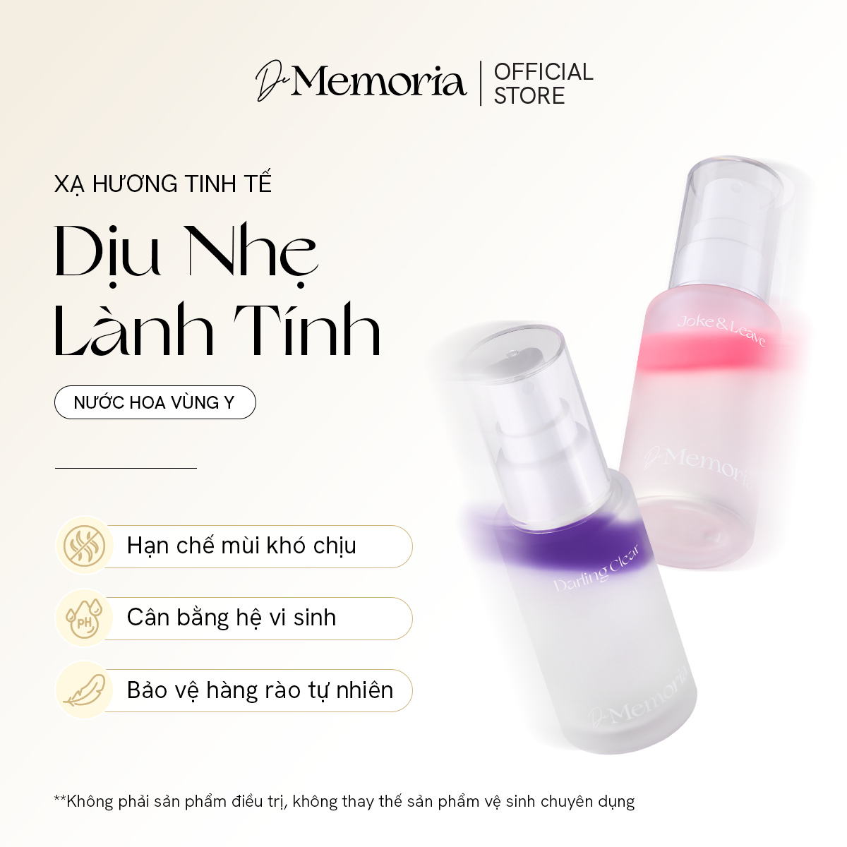  [MỚI] Nước Hoa Vùng Kín De Memoria - Xạ Hương Tinh Tế, Tươi Mới (30ml) 