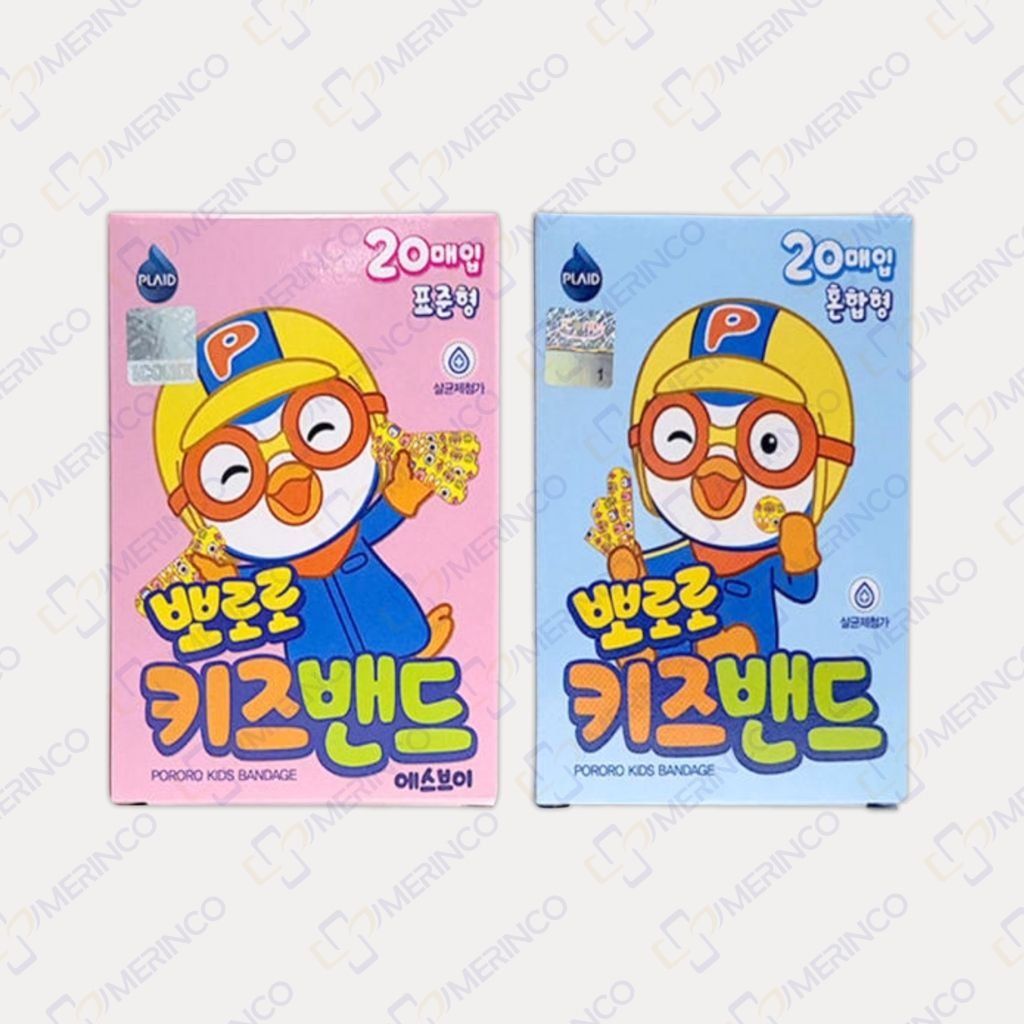 Băng keo cá nhân in hình Pororo dành cho trẻ em (1 hộp)