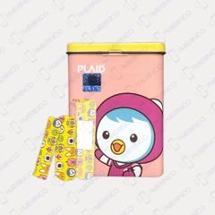 Băng keo cá nhân Pororo hộp thiếc hồng (1 hộp)