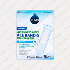 Băng keo cá nhân trong suốt Ace-band Transparent 72mmx18mm (hộp 10 miếng)