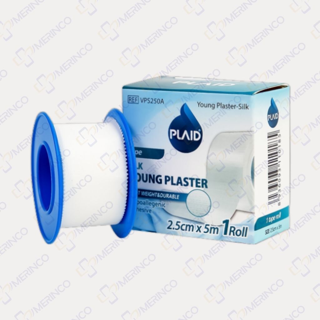Băng keo cuộn lụa Young Plaster-Silk màu trắng