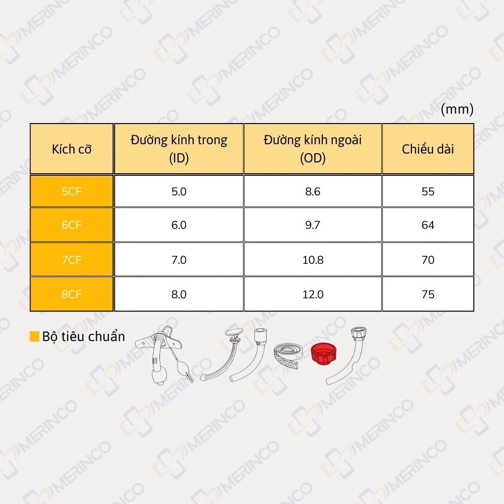 Ống mở khí quản 2 nòng có bóng, có cửa sổ MERA SOFIT D-CF