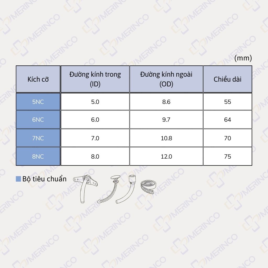 Ống mở khí quản 2 nòng không bóng MERA SOFIT D-NC