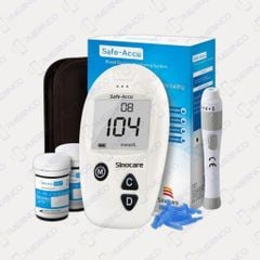 Máy đo đường huyết Safe-Accu Sinocare - Tặng kèm 50 que thử + 50 kim chích máu