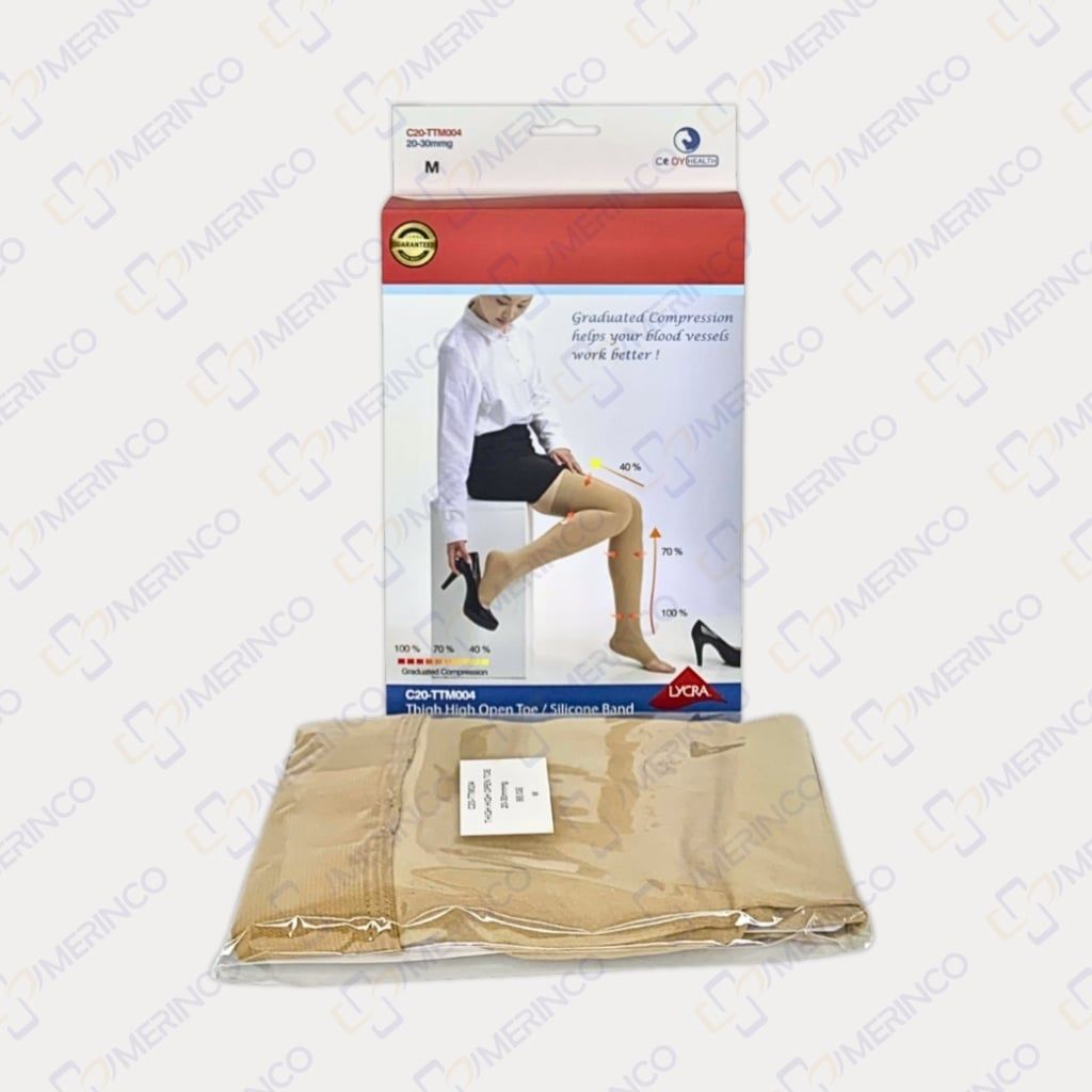 Vớ đùi y khoa CODY có silicone chống trượt hỗ trợ điều trị suy giãn tĩnh mạch