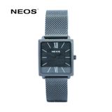  Đồng Hồ Mặt Vuông Nữ Neos N-40674L Sapphire Dây Lưới 