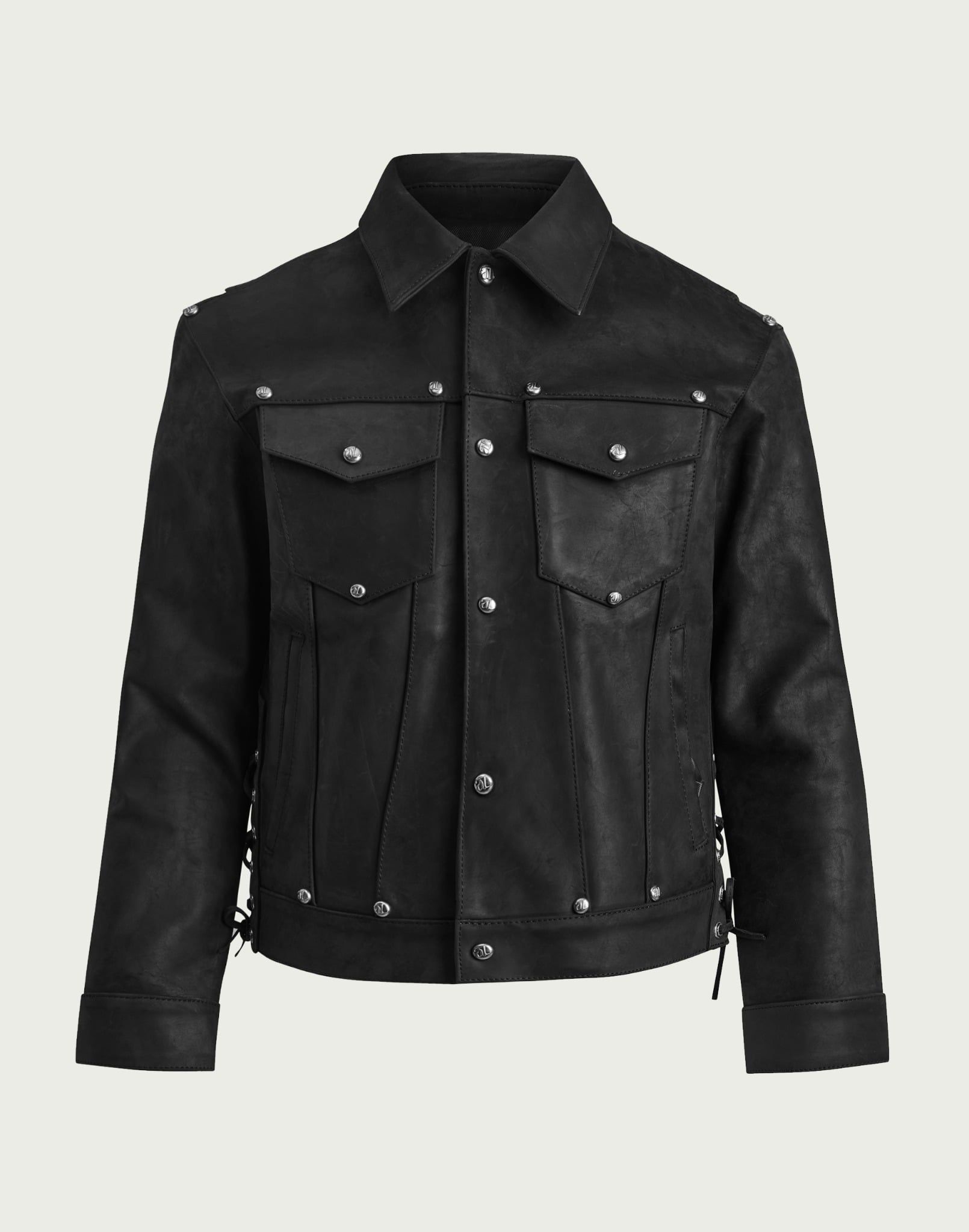 ALCYUS | RIVET LEATHER JACKET