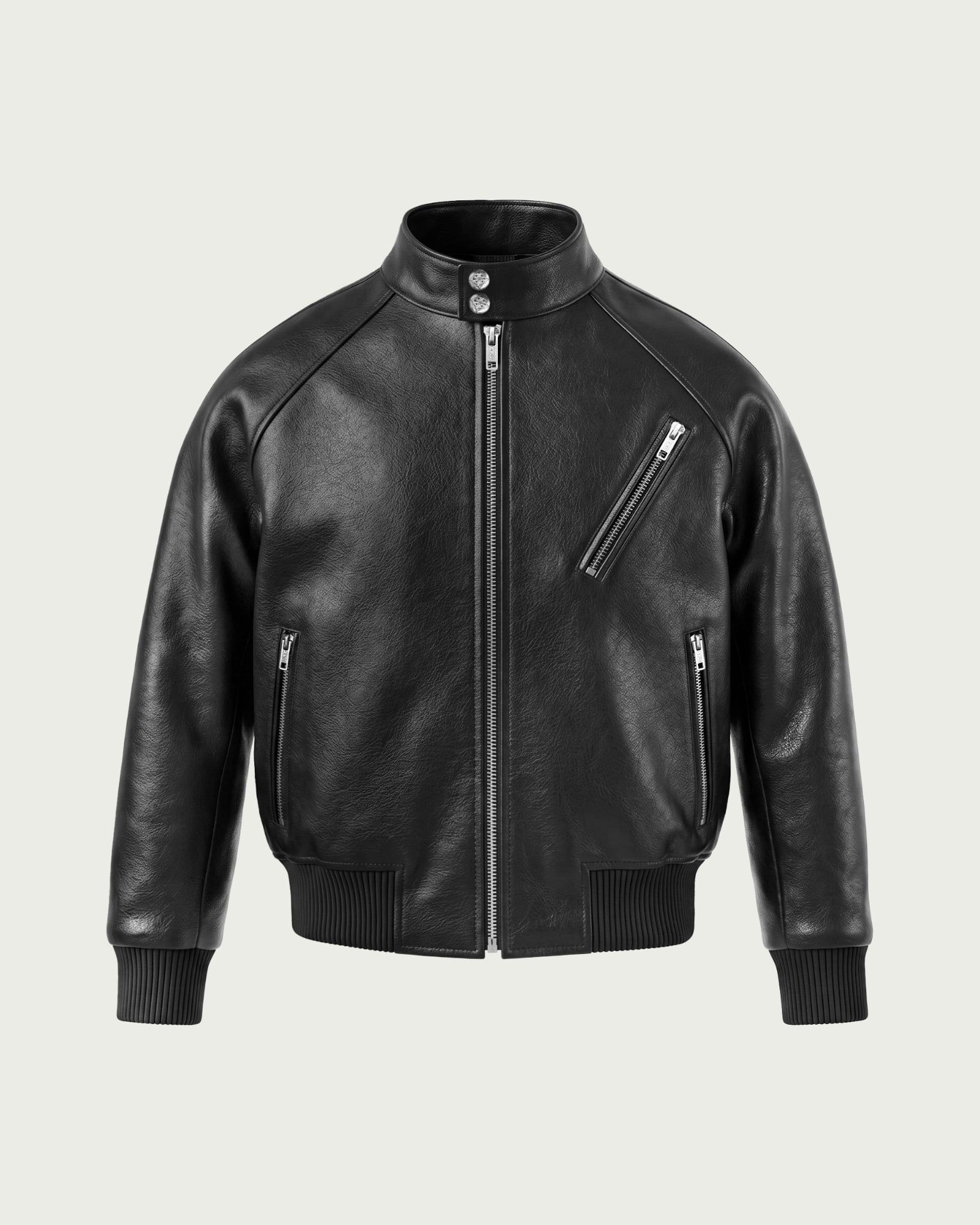  ALCYUS | 3ZIP LEATHER BOMBER 