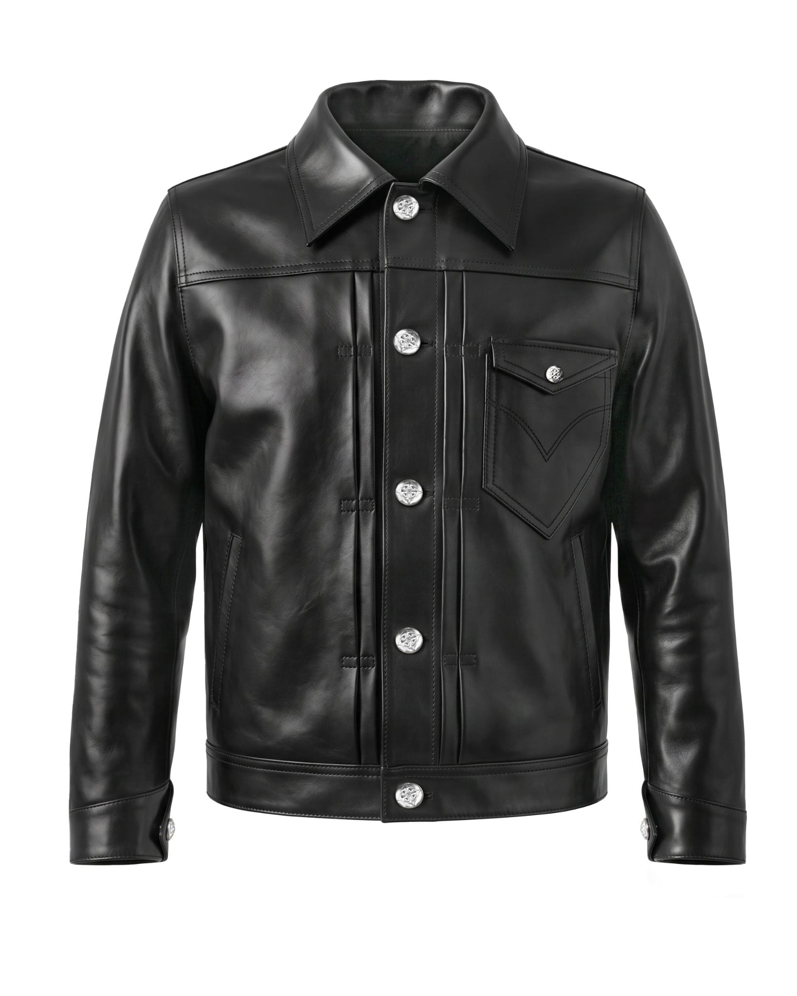 ALCYUS | LEATHER TRUCKER JACKET