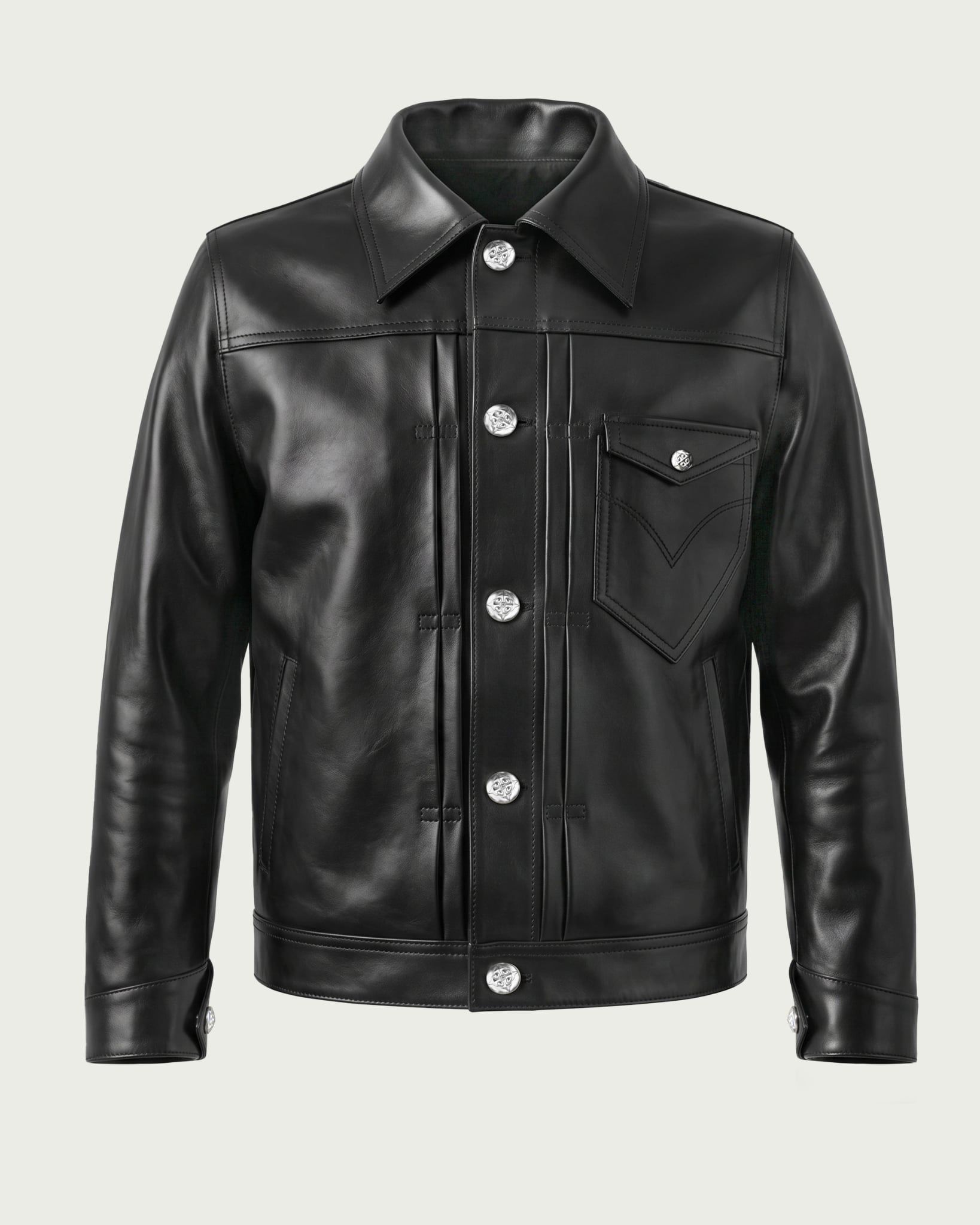  ALCYUS | LEATHER TRUCKER JACKET 