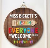 Personalized Classroom Wooden Sign