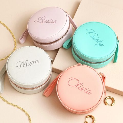  Mini Round Travel Jewellery Case 