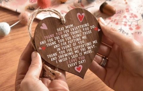 Thank you for everything wooden plaque mothers day gift