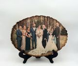 Oval-shaped Wood Photo