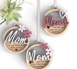 Mom Ornament with flowers