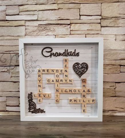 Scrabble Frame Family Name Sign