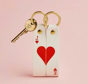 Ace Of Hearts Couples Keyring Set
