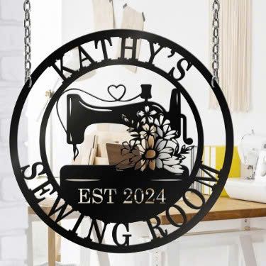 Personalized Sewing Room Sign