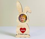 Wooden Rabbit With Photo