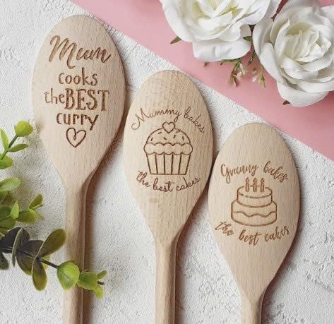 Personalised Wooden Spoons, Cake Baking