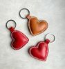 Leather Heart Keychain