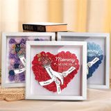 Personalized Flower Handprints Shadow Box For Mom Gift