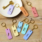 Pastel Initial Acrylic Keyring