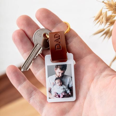 Personalised Dad Photo Keyring