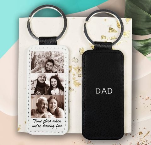 Personalised Dad Strip Photo Keyring