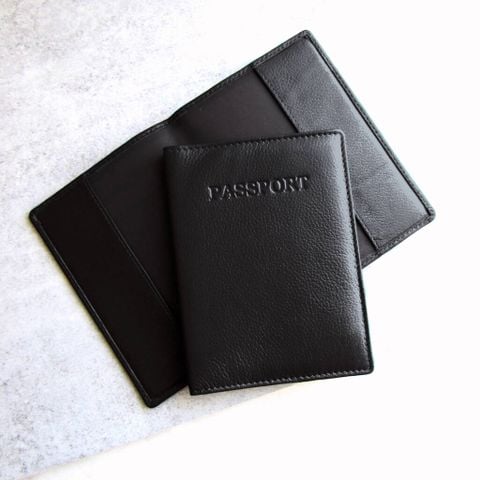 Leather Passport Holder Cover