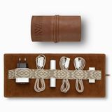 Leather Tech Roll Organiser