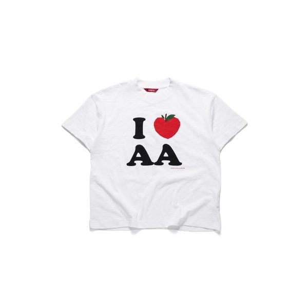  AA APPLE SLUB TEE // WHITE 