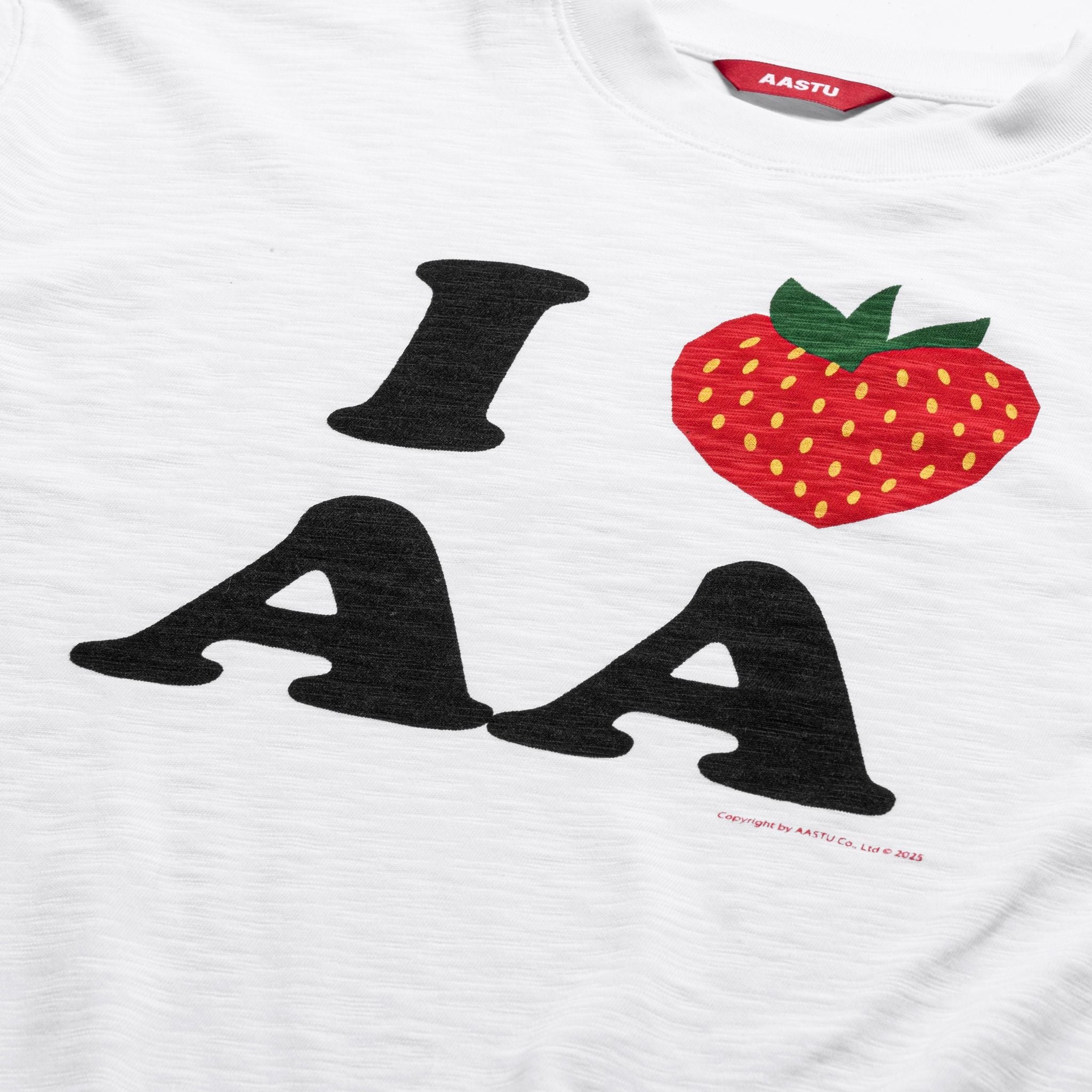  AA STRAWBERRY SLUB TEE // WHITE 