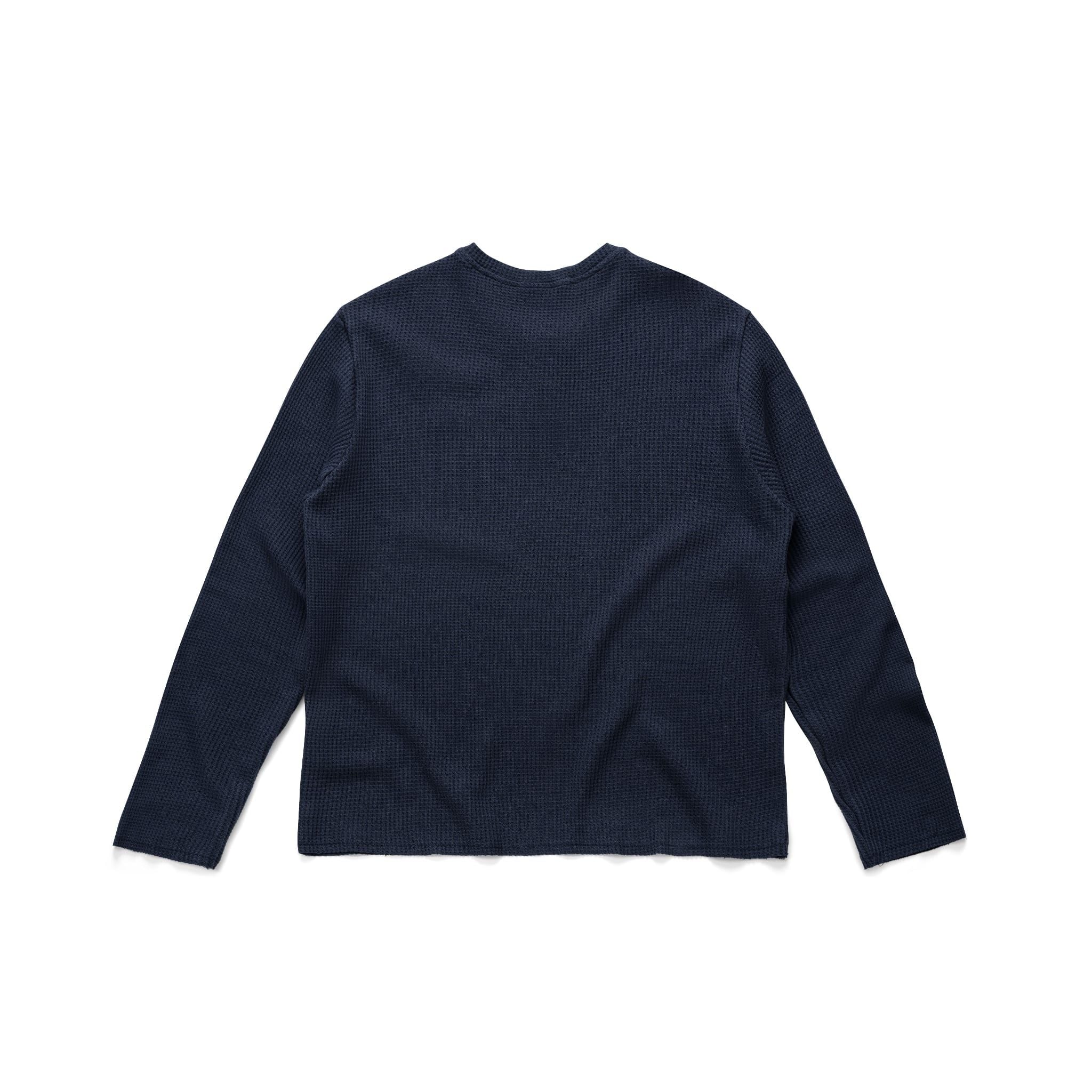  AA WAFFLE LONG SLEEVE // NAVY 