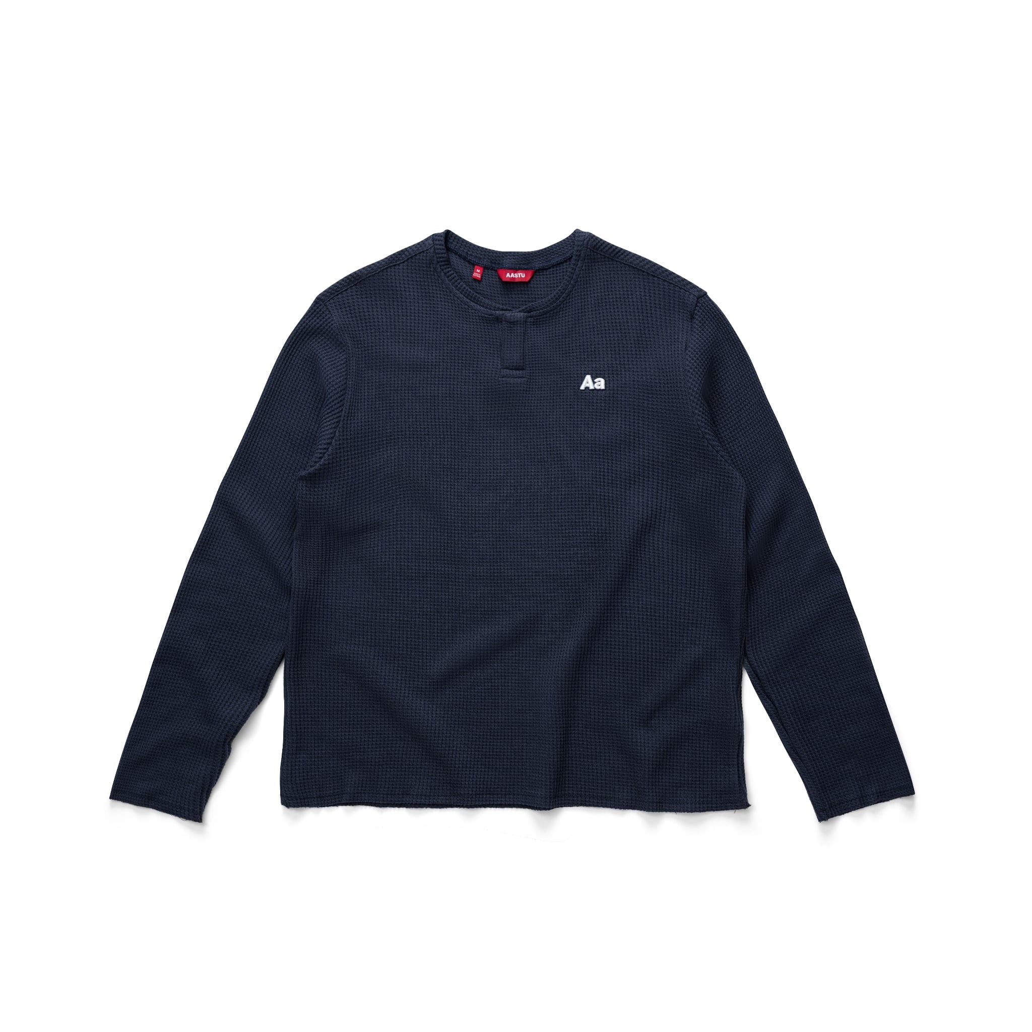  AA WAFFLE LONG SLEEVE // NAVY 