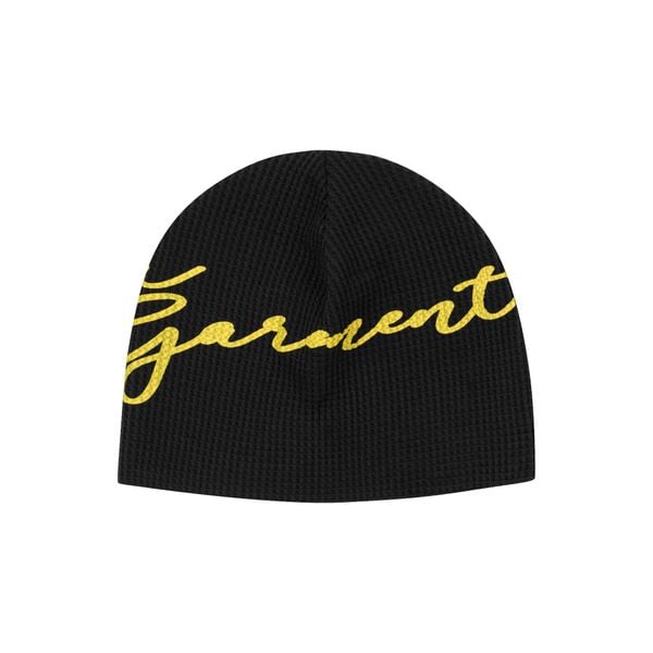  AA GARMENT WAFFLE BEANIE // BLACK 