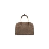  AASTU CARRYALL SUEDE LEATHER BAG //  WARM TAN / GOLD 