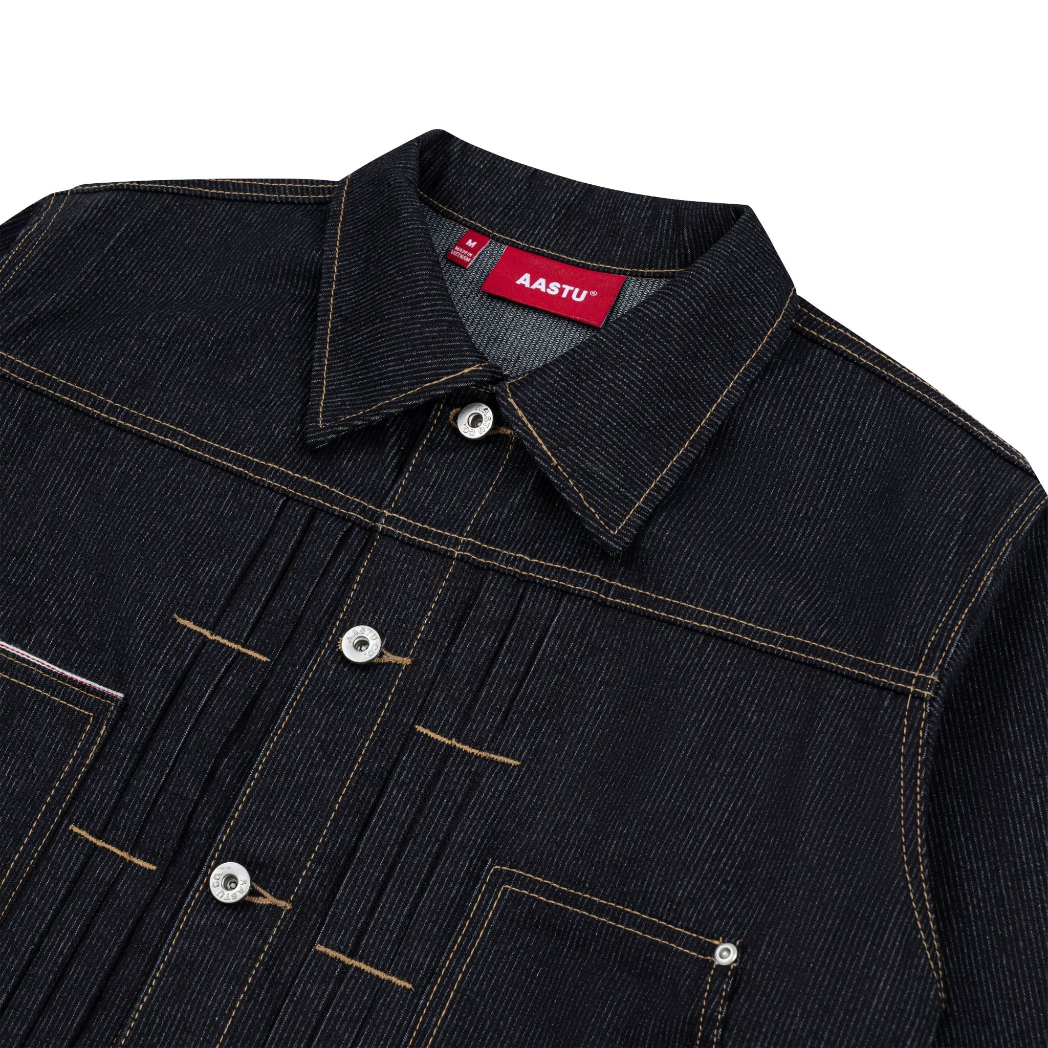  AA RIB DENIM JACKET // BLACK 