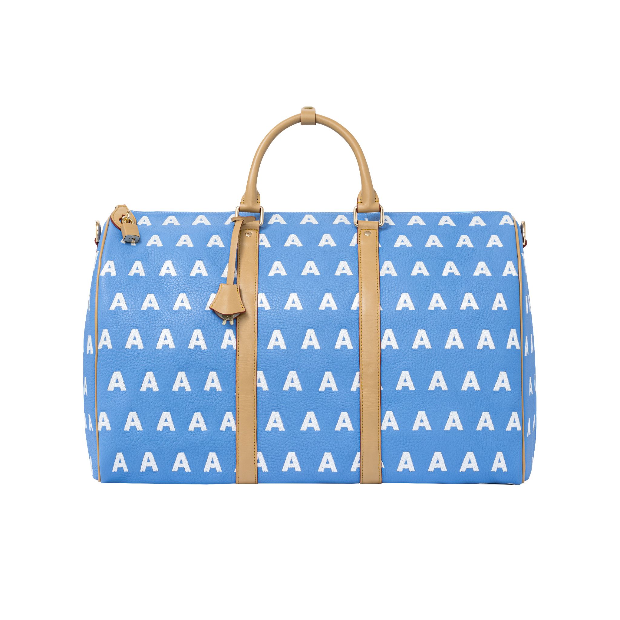  AA EMBROIDERED LOGO BOSTON BAG // LIGHT BLUE 