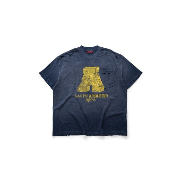  AAD 67 POCKET SUNFADE TEE // NAVY 