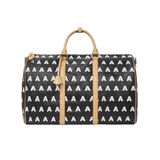  AA EMBROIDERED LOGO BOSTON BAG // BLACK 