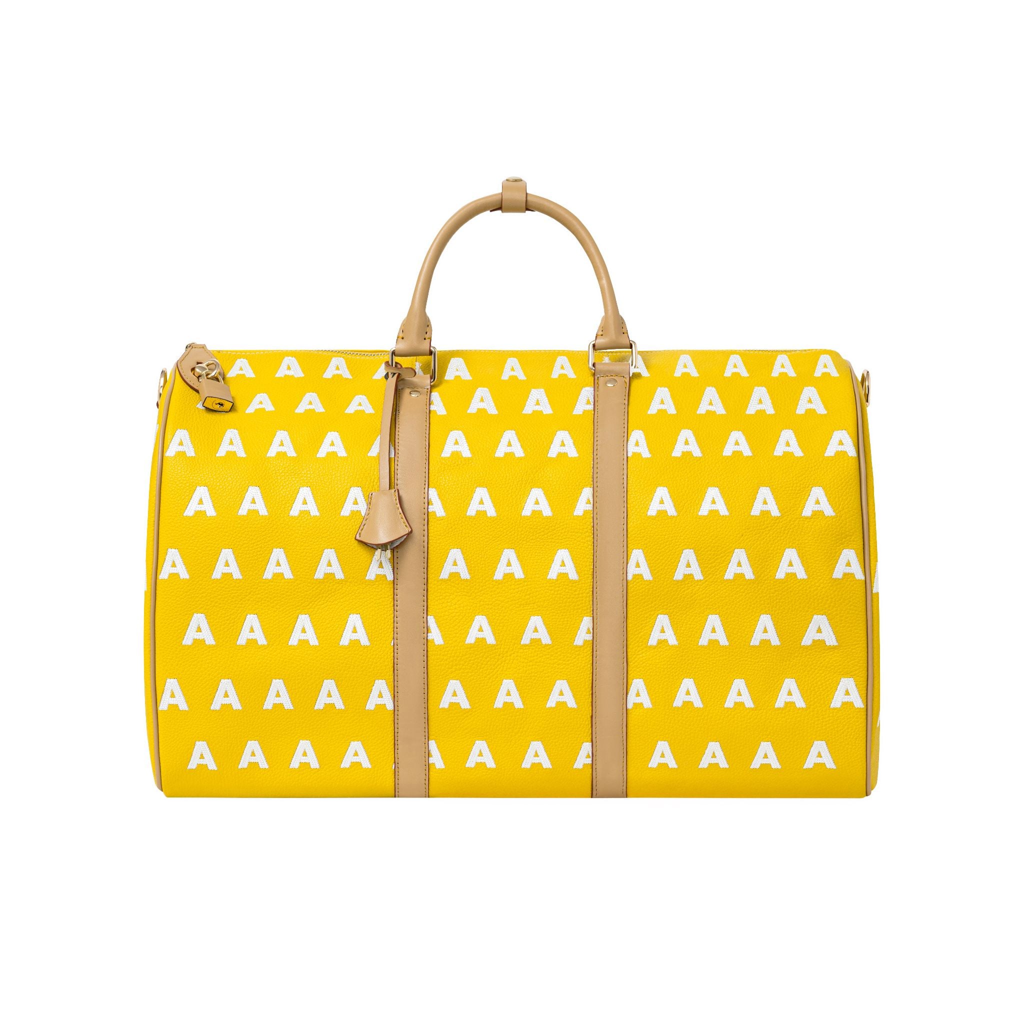  AA EMBROIDERED LOGO BOSTON BAG // YELLOW 