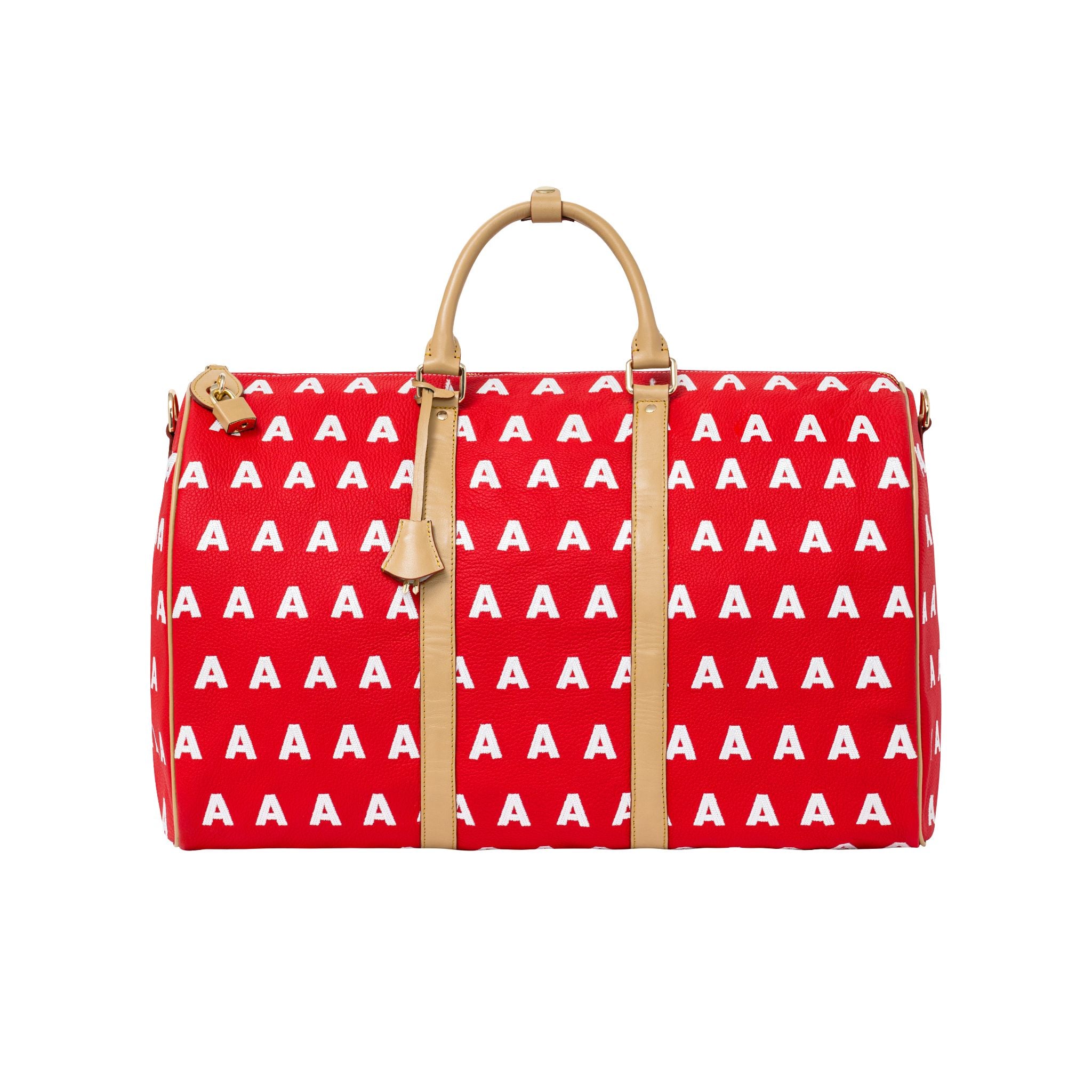 AA EMBROIDERED LOGO BOSTON BAG // RED 
